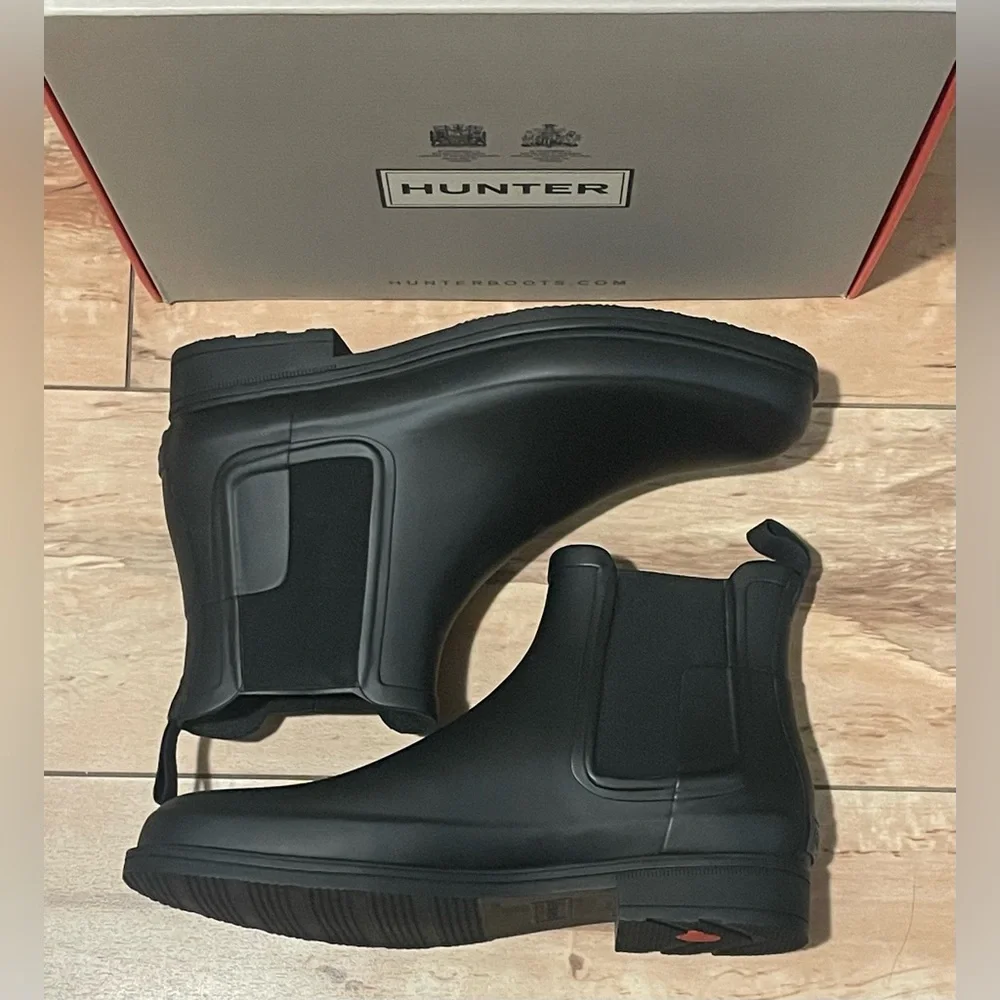 ✨New✨Size 12 Hunter Men's Refined Chelsea Sleek Rain Boots - Picture 4 of 8